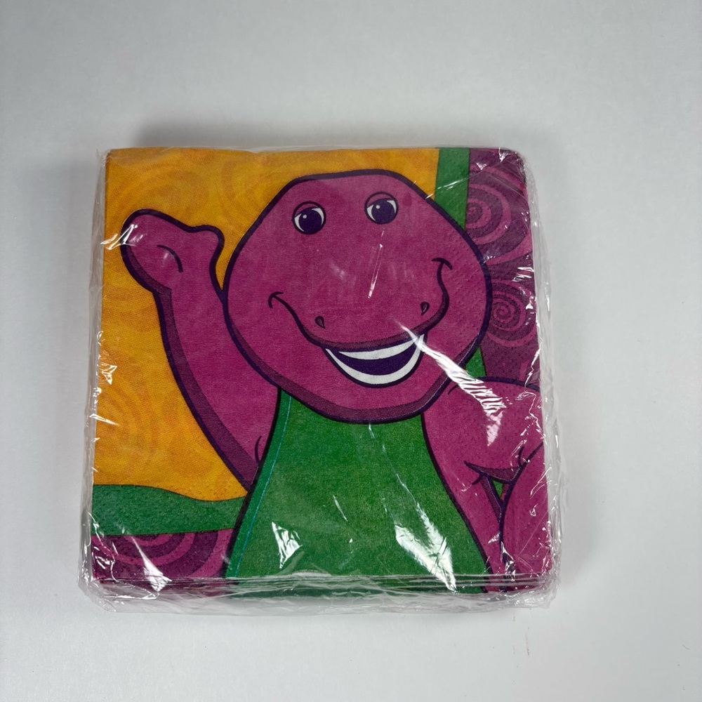 Designware Barney‎ Party Napkins - Pink, Green, and Yellow